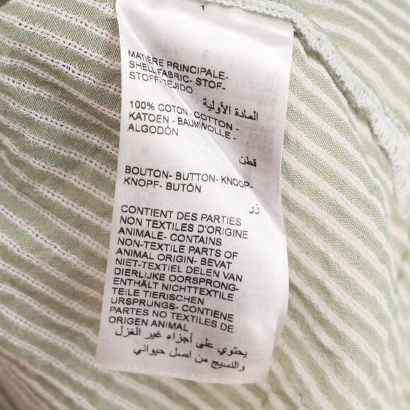 MAISON 123 PARIS Almond Blouse Lightweight Green Stripes Size FR 42 (US 12) - Picture 10 of 10